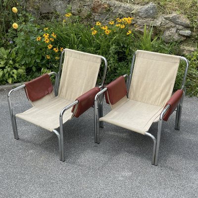 Mid-Century Modern Lounge Chairs, Italy, 1970s, Set of 2-WQC-1358260