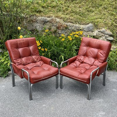 Mid-Century Modern Lounge Chairs, Italy, 1970s, Set of 2-WQC-1358260