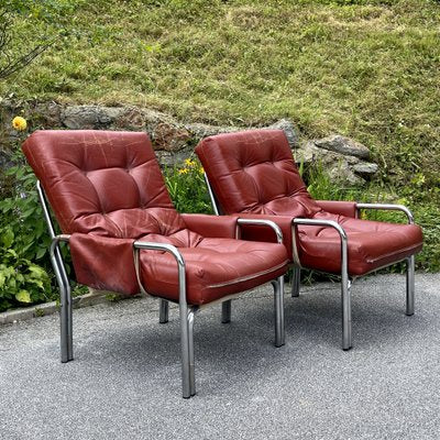 Mid-Century Modern Lounge Chairs, Italy, 1970s, Set of 2-WQC-1358260