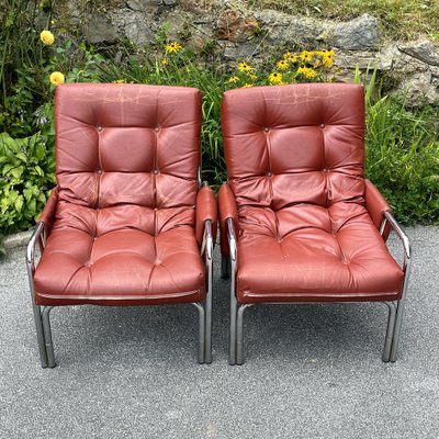 Mid-Century Modern Lounge Chairs, Italy, 1970s, Set of 2-WQC-1358260