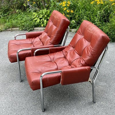 Mid-Century Modern Lounge Chairs, Italy, 1970s, Set of 2-WQC-1358260