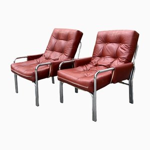 Mid-Century Modern Lounge Chairs, Italy, 1970s, Set of 2-WQC-1358260