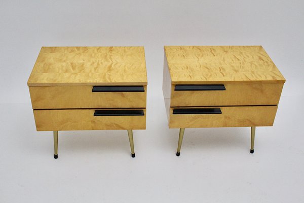 Mid-Century Modern Maple Nightstands, Italy, 1960s, Set of 2-NB-920109