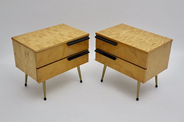 Mid-Century Modern Maple Nightstands, Italy, 1960s, Set of 2-NB-920109