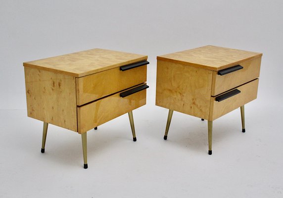 Mid-Century Modern Maple Nightstands, Italy, 1960s, Set of 2-NB-920109