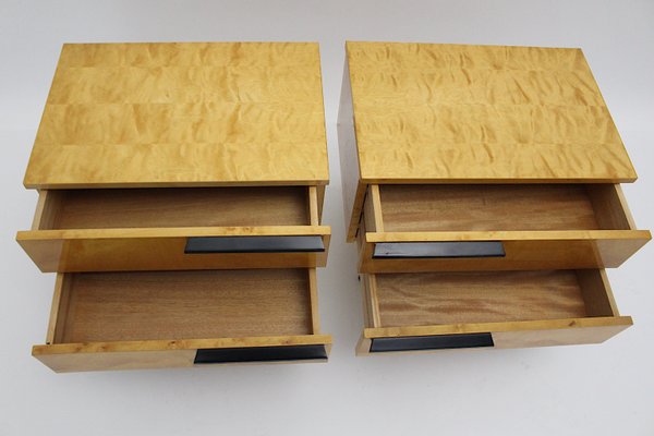 Mid-Century Modern Maple Nightstands, Italy, 1960s, Set of 2-NB-920109