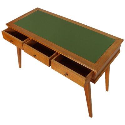 Mid-Century Modern Maple Wood Desk with Bookcase in the style of Ico Parisi, 1950s-NJV-747252