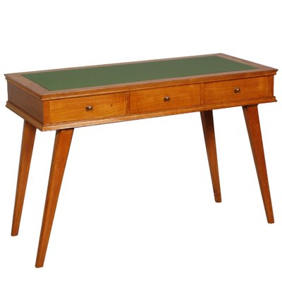 Mid-Century Modern Maple Wood Desk with Bookcase in the style of Ico Parisi, 1950s-NJV-747252