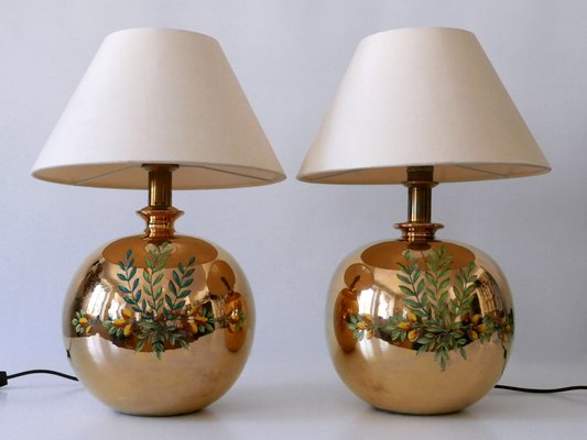 Mid-Century Modern Massive Brass Side Table Lamps by Arte Lumen, 1970s, Set of 2-WPT-2015994