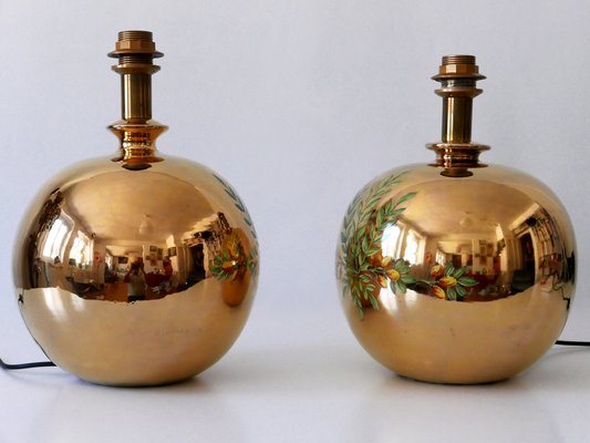 Mid-Century Modern Massive Brass Side Table Lamps by Arte Lumen, 1970s, Set of 2-WPT-2015994