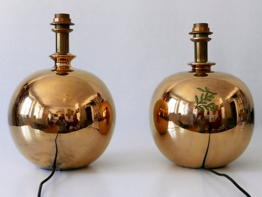 Mid-Century Modern Massive Brass Side Table Lamps by Arte Lumen, 1970s, Set of 2-WPT-2015994