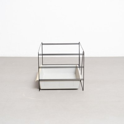 Mid-Century Modern Metal and Plastic File Rack attributed to Charlotte Perriand, 1950s-WM-2035180