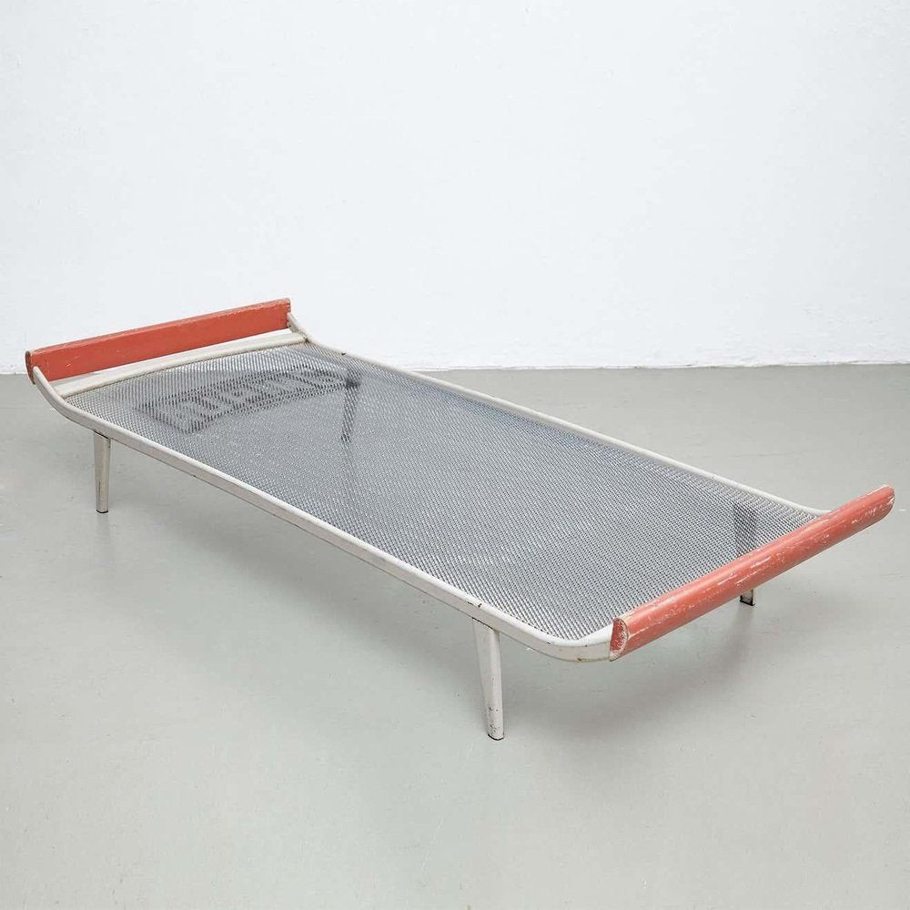 Mid-Century Modern Metal and Wood Daybed by Dick Cordemeijer, 1950