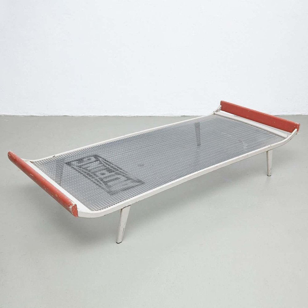 Mid-Century Modern Metal and Wood Daybed by Dick Cordemeijer, 1950