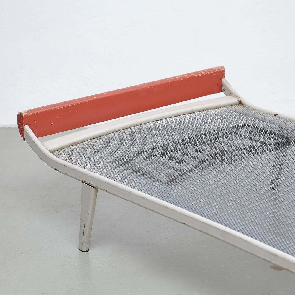 Mid-Century Modern Metal and Wood Daybed by Dick Cordemeijer, 1950