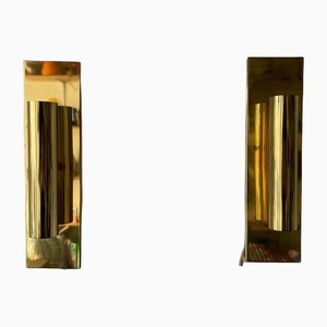 Mid-Century Modern Minimalist 2-Side Brass Sconces from Doria, Germany, 1960s, Set of 2-RDS-1210091