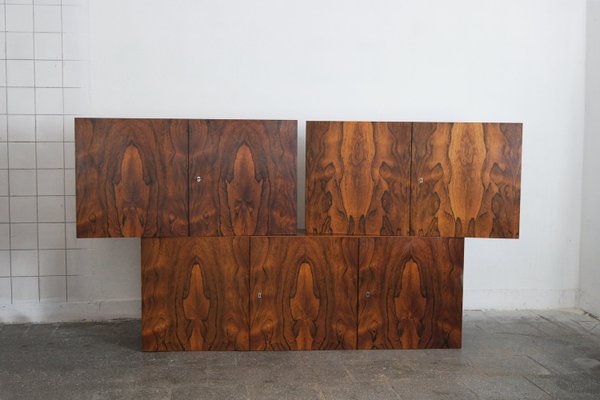 Mid-Century Modern Modular Rosewood Wall Units & Wall Cabinet, Denmark, 1960s, Set of 3-UMB-2034016