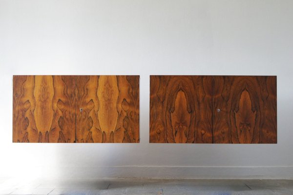 Mid-Century Modern Modular Rosewood Wall Units & Wall Cabinet, Denmark, 1960s, Set of 3-UMB-2034016