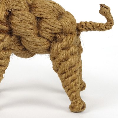 Mid-Century Modern Movable Elephant in Rope and Iron Wire by Jørgen Bloch-RY-1702538