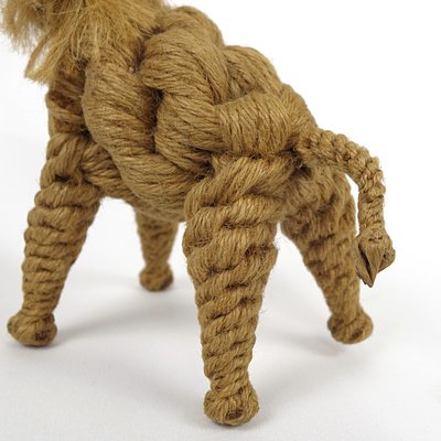 Mid-Century Modern Movable Elephant in Rope and Iron Wire by Jørgen Bloch-RY-1702538