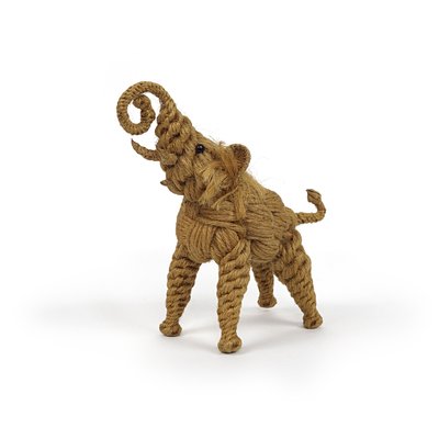 Mid-Century Modern Movable Elephant in Rope and Iron Wire by Jørgen Bloch-RY-1702538