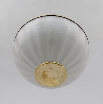 Mid-Century Modern Murano Glass and Brass Ceiling Light, 1970s-FER-1748058