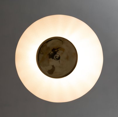 Mid-Century Modern Murano Glass and Brass Ceiling Light, 1970s-FER-1748058