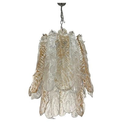 Mid-Century Modern Murano Glass Cascade Chandelier attributed to Mazzega, 1970s-NMK-1811557