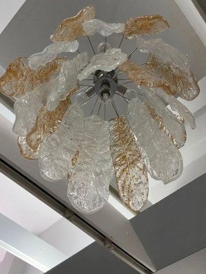 Mid-Century Modern Murano Glass Cascade Chandelier attributed to Mazzega, 1970s-NMK-1811557