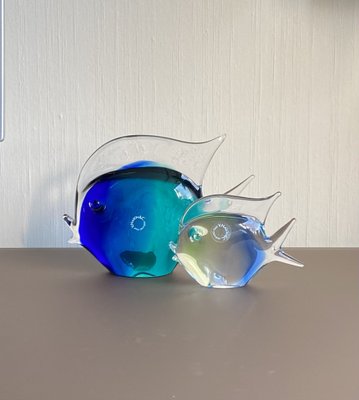 Mid-Century Modern Murano Glass Fish by Vincenzo Nason, Italy, 1960s, Set of 2-LL-1776336