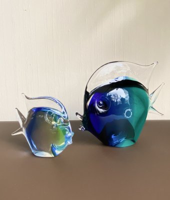 Mid-Century Modern Murano Glass Fish by Vincenzo Nason, Italy, 1960s, Set of 2-LL-1776336