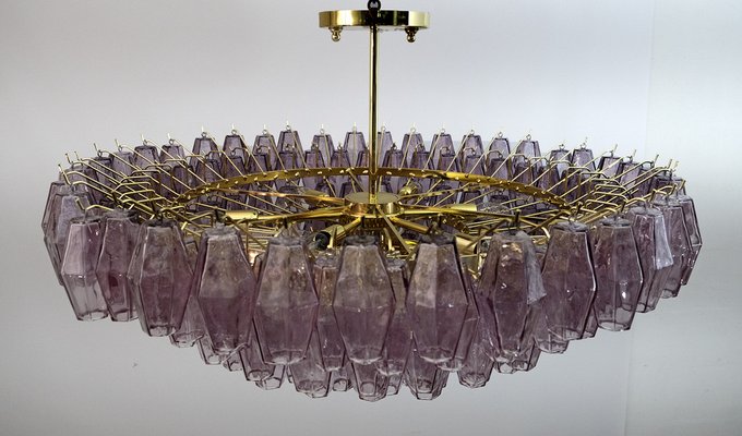 Mid-Century Modern Murano Glass Poliedri Chandelier by Carlo Scarpa for Venini, 1970s-FER-1396371