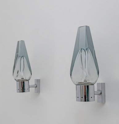 Mid-Century Modern Murano Glass Sconces by Flavio Poli for Seguso, 1960s, Set of 2-FER-1742418