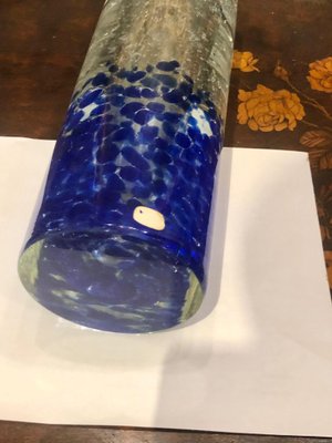 Mid-Century Modern Murano Sommerso Blue Art Glass Vase, Italy, 1960s-HQI-1281103