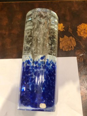 Mid-Century Modern Murano Sommerso Blue Art Glass Vase, Italy, 1960s-HQI-1281103