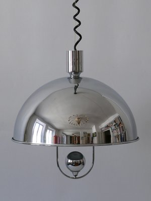 Mid-Century Modern Nickel-Plated Brass Pendant Lamp by Florian Schulz, 1970s-WPT-1010147