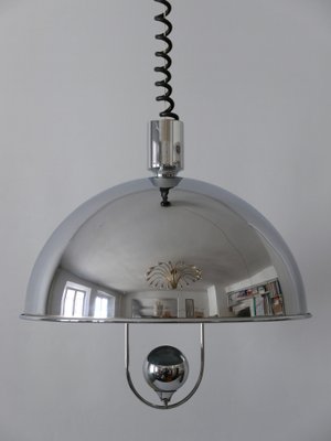 Mid-Century Modern Nickel-Plated Brass Pendant Lamp by Florian Schulz, 1970s-WPT-1010147