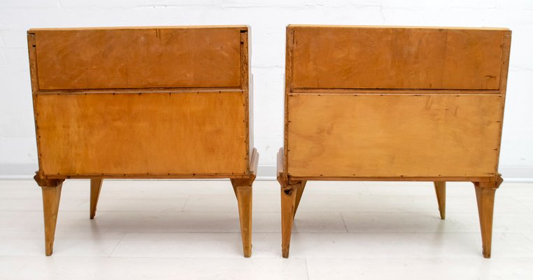 Mid-Century Modern Nightstands in Ashwood, Italy, 1950s, Set of 2-FER-765648