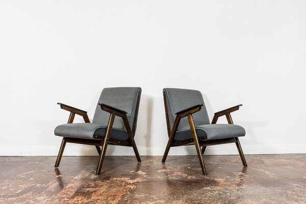 Mid-Century Modern Oak Armchairs, 1960s, Set of 2-IXL-1746939