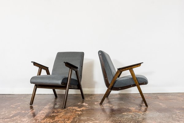 Mid-Century Modern Oak Armchairs, 1960s, Set of 2-IXL-1746939