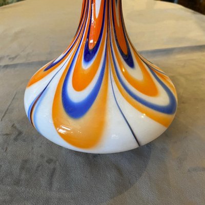 Mid-Century Modern Orange and Blue Opaline Vase from Carlo Moretti, 1970s-NMK-1060022