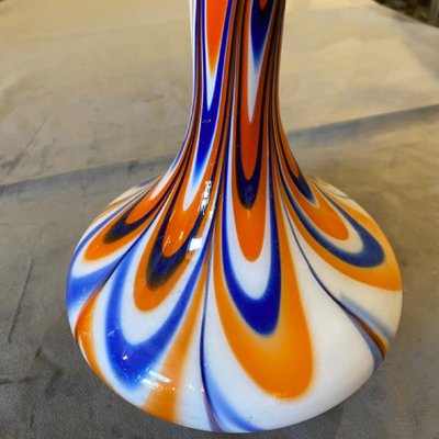 Mid-Century Modern Orange and Blue Opaline Vase from Carlo Moretti, 1970s-NMK-1060022