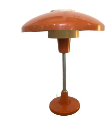 Mid-Century Modern Orange and White Mod. 8022 Table Lamp from Stilnovo, 1960s-NMK-696329