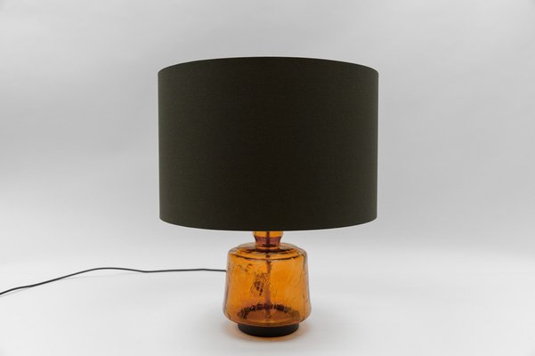 Mid-Century Modern Orange Glass Table Lamp Base, 1960s-KQB-1737093