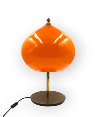 Mid-Century Modern Orange Glass Table Lamp by Alessandro Pianon for Vistosi, Italy, 1960s-TXN-1819374