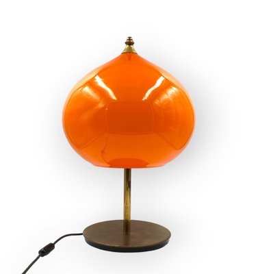 Mid-Century Modern Orange Glass Table Lamp by Alessandro Pianon for Vistosi, Italy, 1960s-TXN-1819374