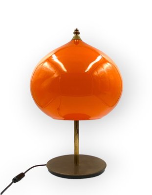 Mid-Century Modern Orange Glass Table Lamp by Alessandro Pianon for Vistosi, Italy, 1960s-TXN-1819374