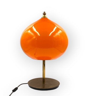 Mid-Century Modern Orange Glass Table Lamp by Alessandro Pianon for Vistosi, Italy, 1960s-TXN-1819374