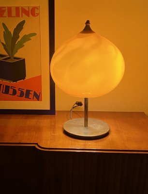 Mid-Century Modern Orange Glass Table Lamp by Alessandro Pianon for Vistosi, Italy, 1960s-TXN-1819374