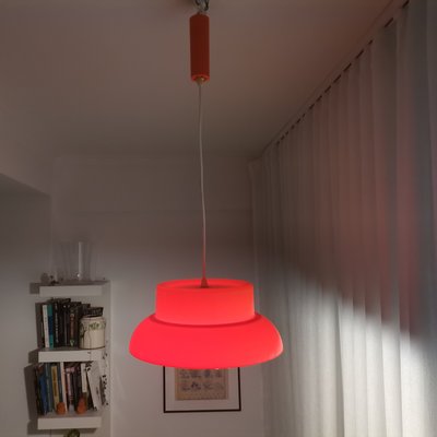 Mid-Century Modern Orange Hanging Lamp in Acrylic, 1960s-SCS-1229102